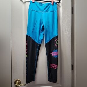 Zumba Fitness Blue and Black Leggings